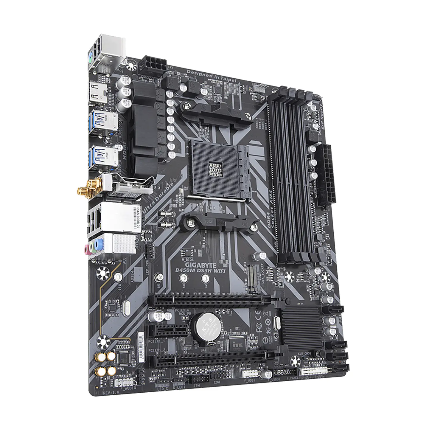 Placa Madre Gigabyte B450M DS3H WIFI, Socket AM4, Micro-ATX 3