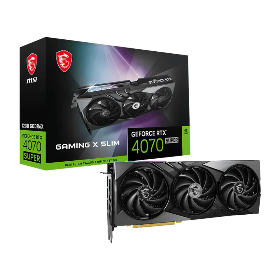 Tarjeta de Video MSI RTX 4070 Super 12G Gaming X SLIM GDDR6X 1