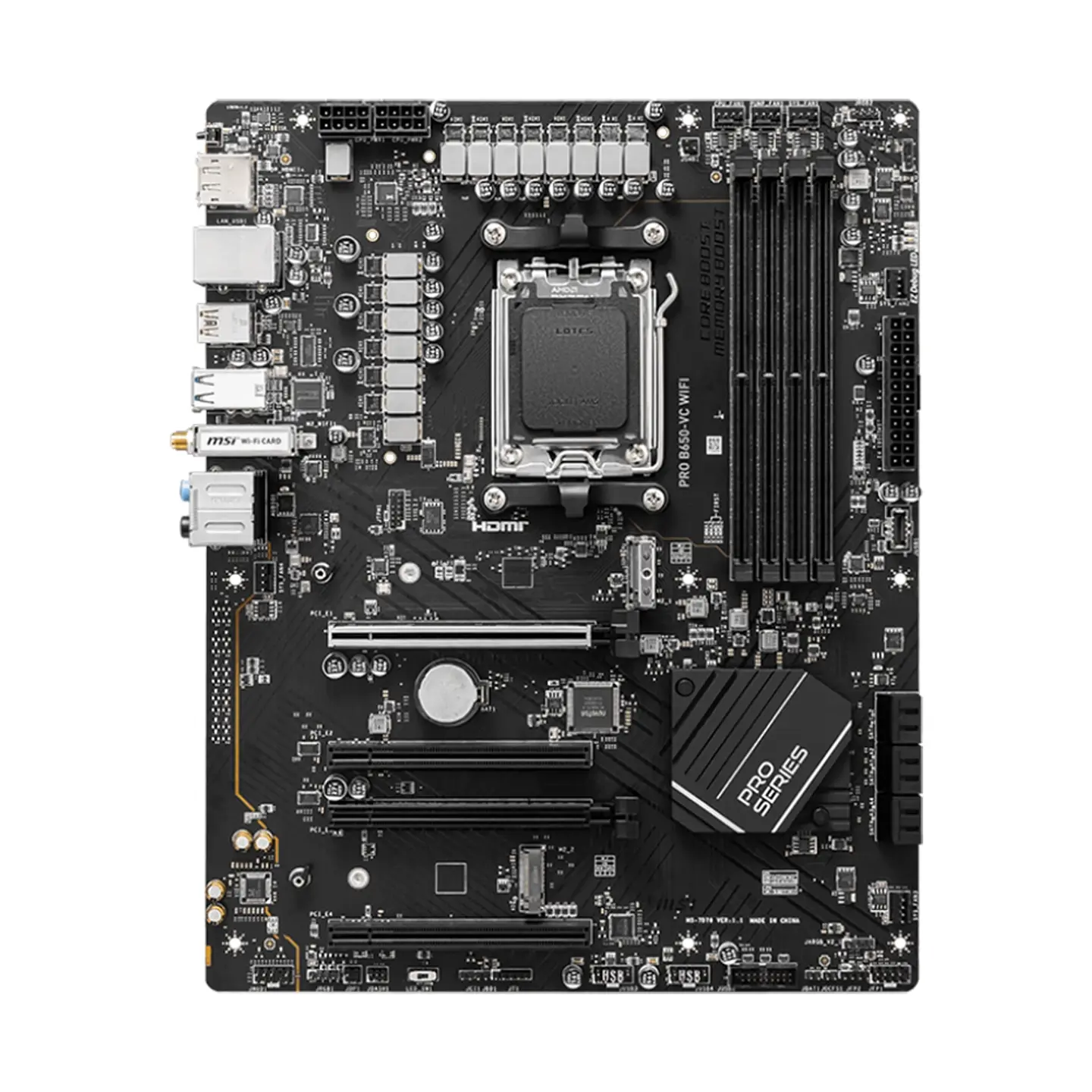 Placa Madre MSI Pro B650-VC Wifi AM5, DDR5, Versión sin caja 1