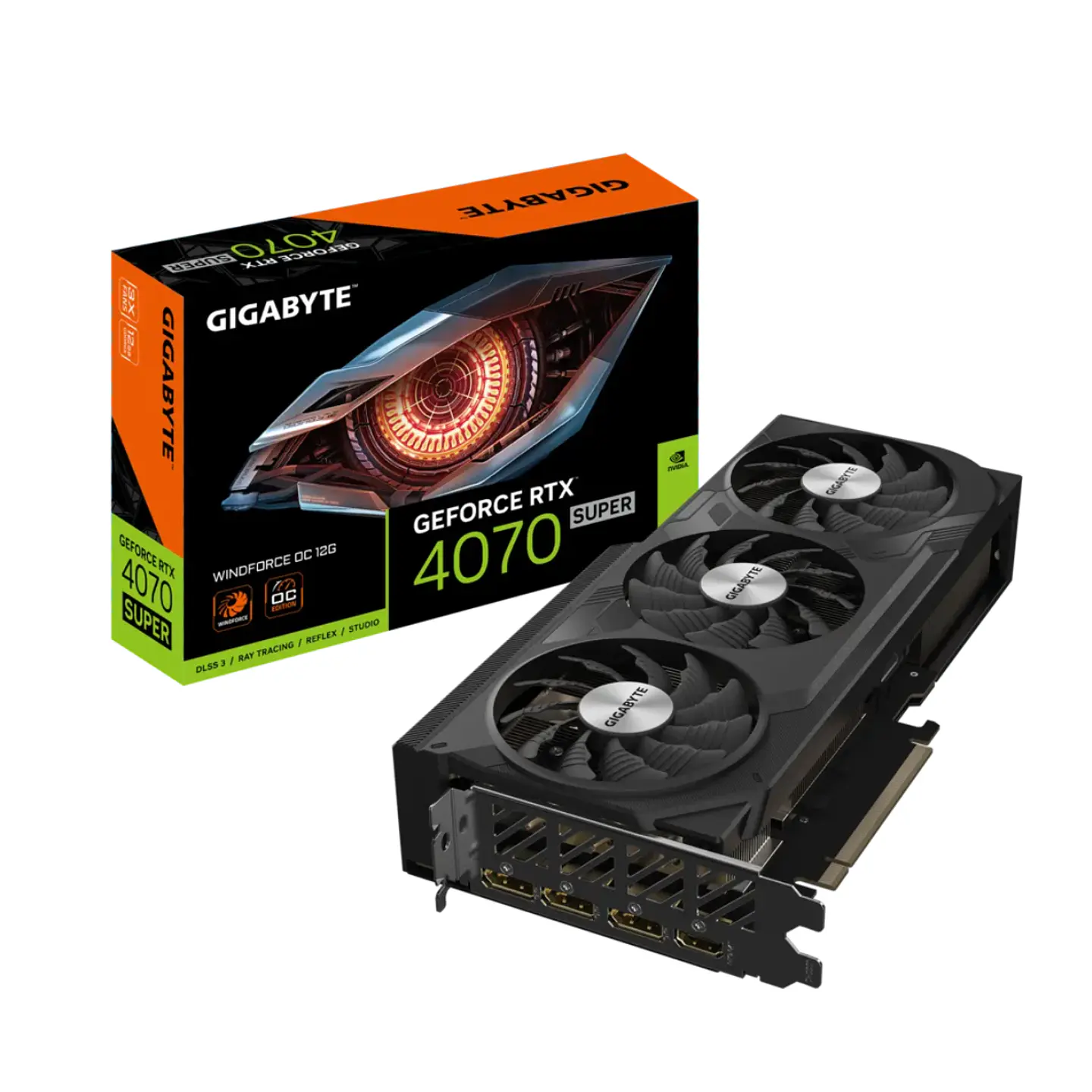 Tarjeta de video Gigabyte RTX 4070 SUPER WINDFORCE OC 12G 1