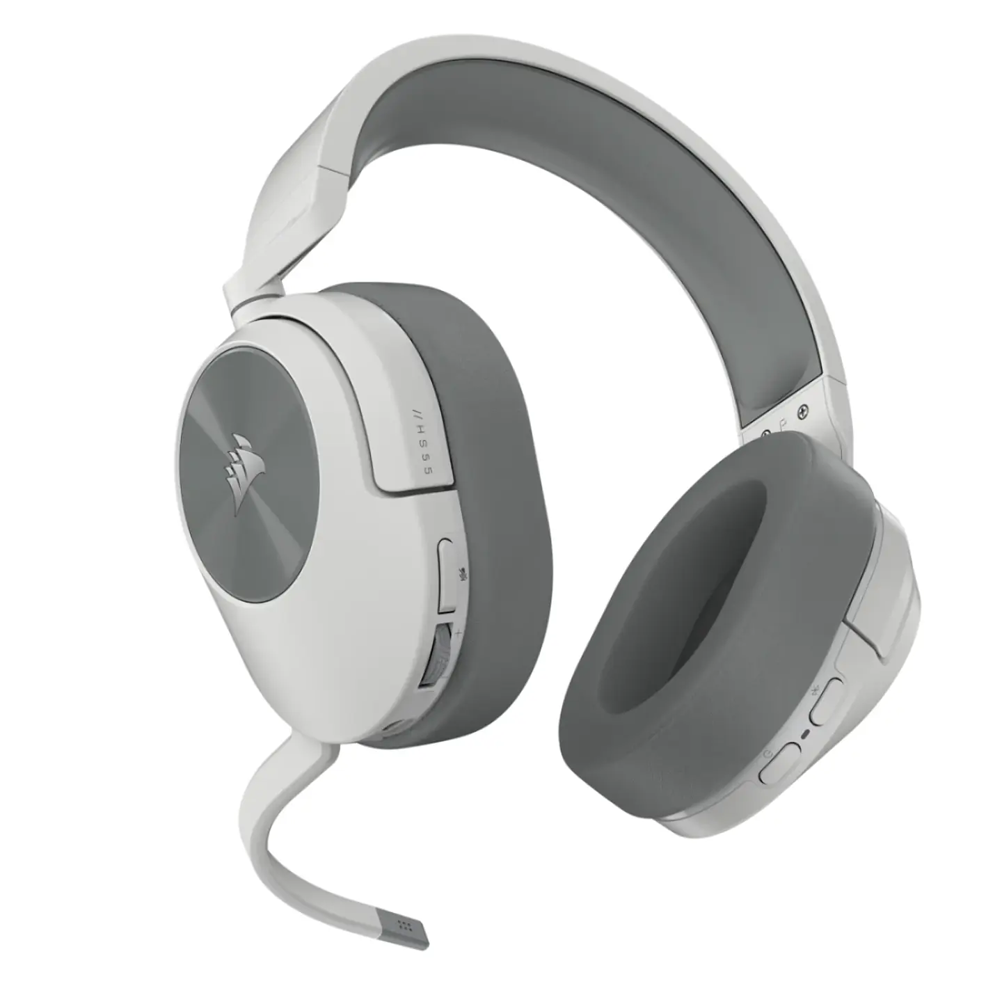 Audífonos Corsair HS55 Wireless, BT, Audio 7.1, USB, White 4