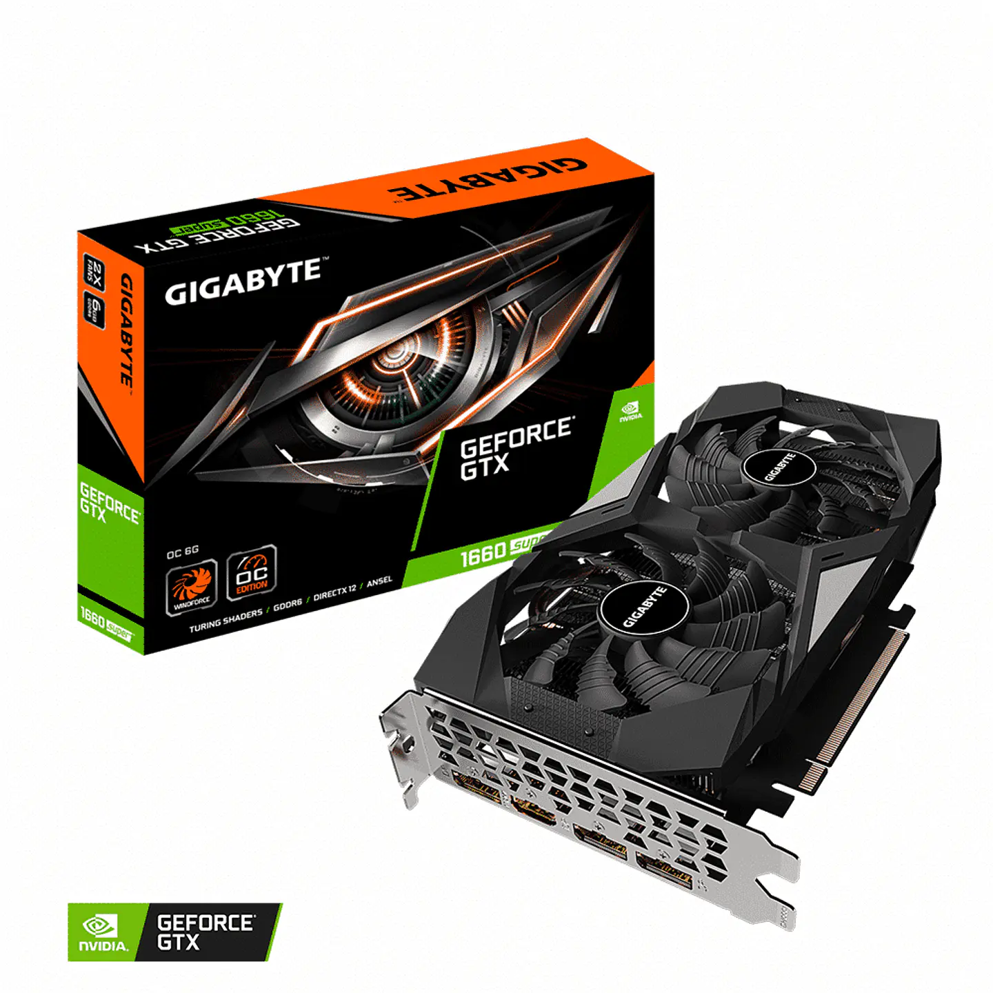 Tarjeta de video Gigabyte GeForce GTX 1660 SUPER, OC 6GB de GDDR6 1