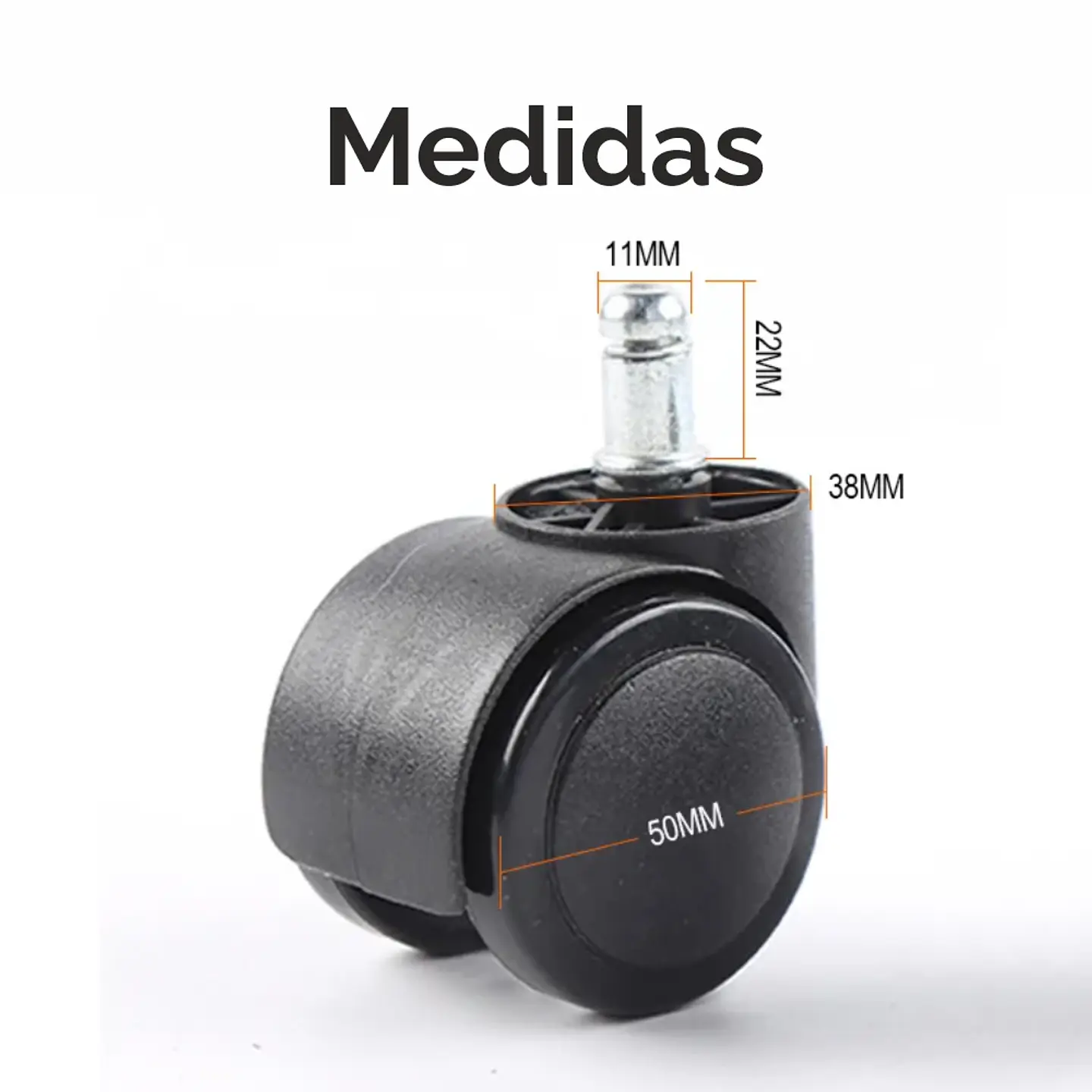 Ruedas Para Silla Escritorio Tipo Roller Set 5 Universales 7