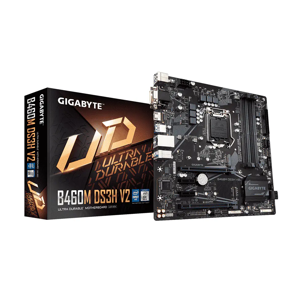 Placa Madre Gigabyte B460M DS3H V2 (LGA1200, M.2, DDR4, MicroATX) 1