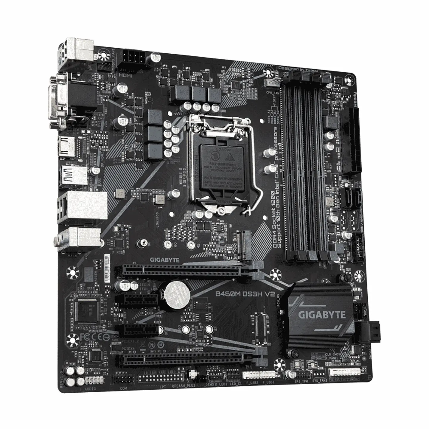Placa Madre Gigabyte B460M DS3H V2 (LGA1200, M.2, DDR4, MicroATX) 2