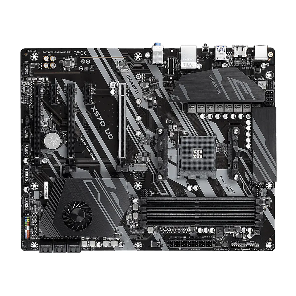 Placa Madre Gigabyte X570 UD (AM4, DDR4 2133/4000MHz, M.2, ATX) 3