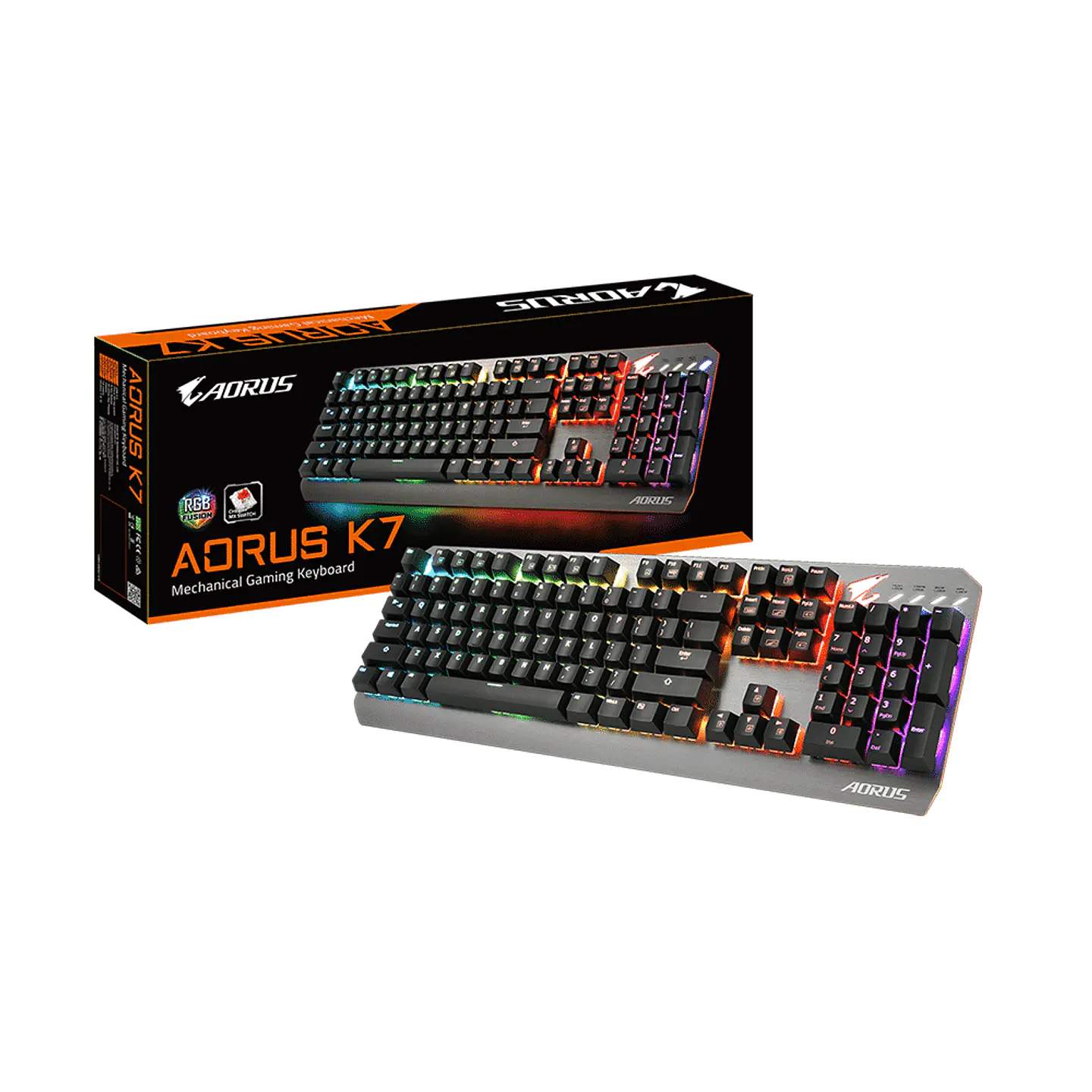 Teclado Mecánico Aorus K7 (Red Switch Cherry Mx, Gris/Negro) - RGB 6