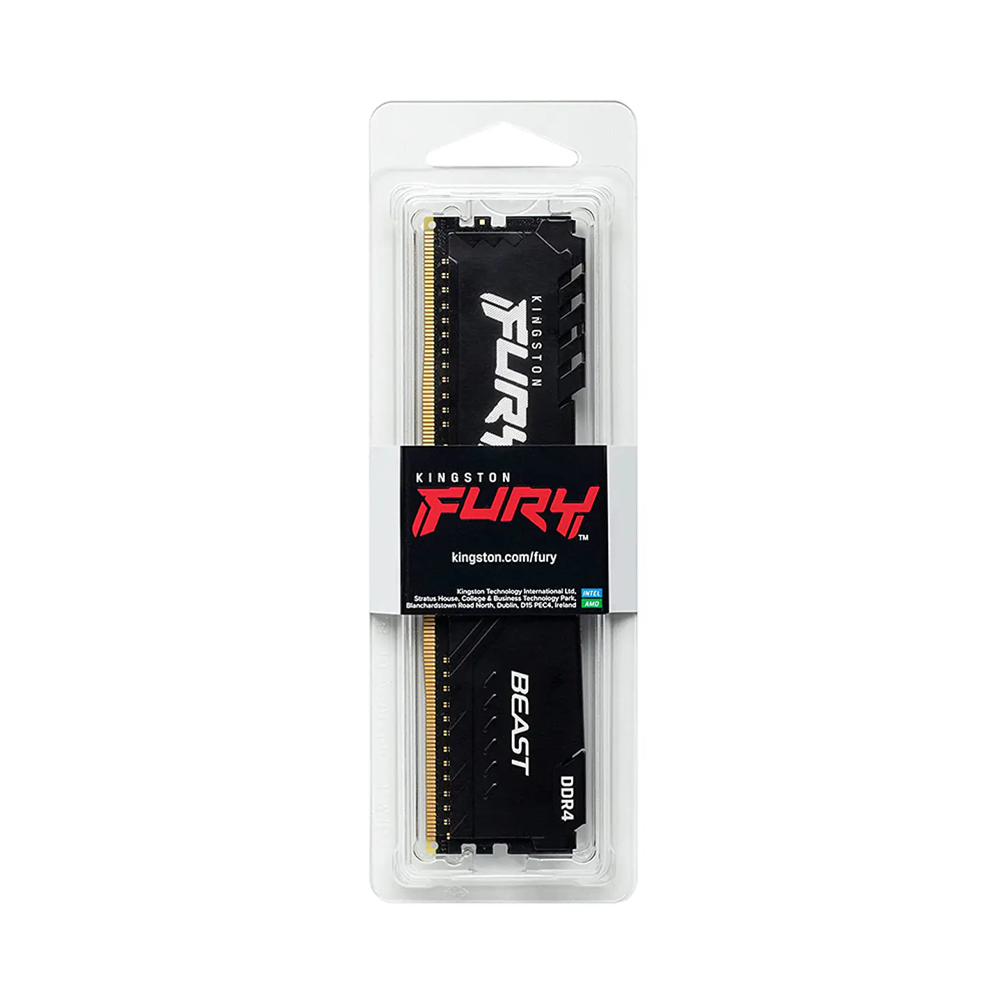 Memoria Ram Kingston Fury Beast 16GB (DDR4, 2666MHz, CL16) - Para PC 4