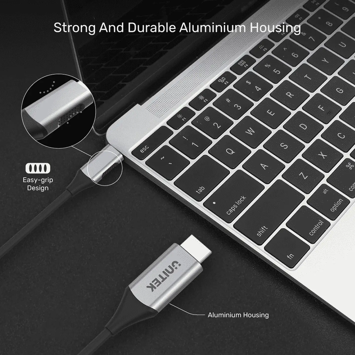 Cable USB-C a HDMI Unitek - 4K, 60Hz, 1.8m (Laptop, Celular, Pc, Tablet, iPad) 5