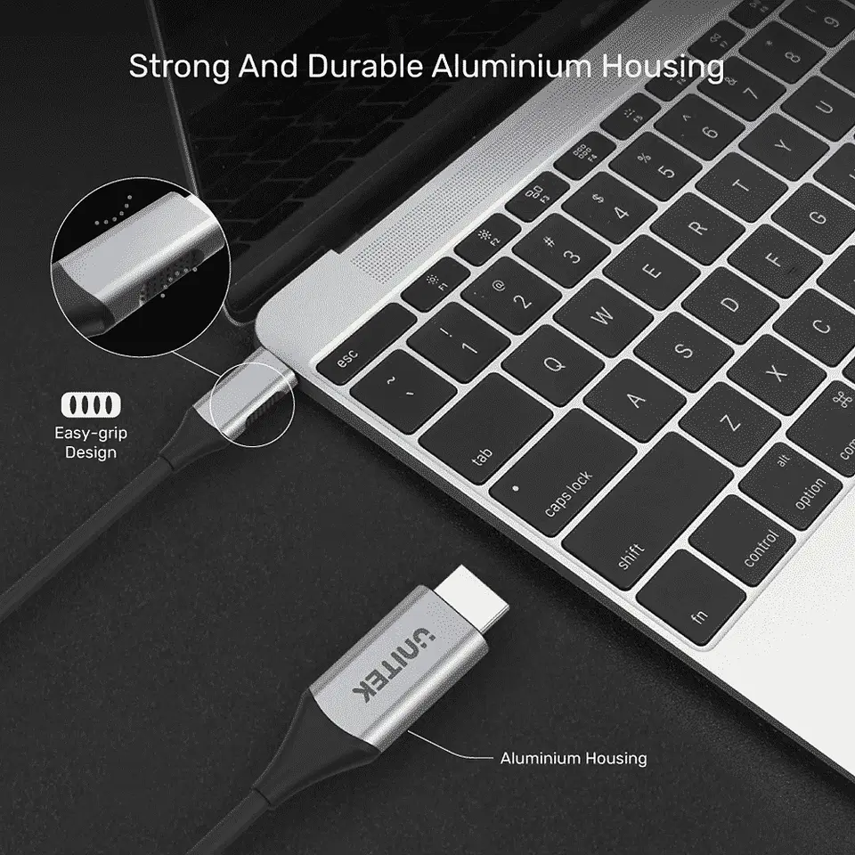 Cable USB-C a HDMI Unitek - 4K, 60Hz, 1.8m (Laptop, Celular, Pc, Tablet, iPad) 5