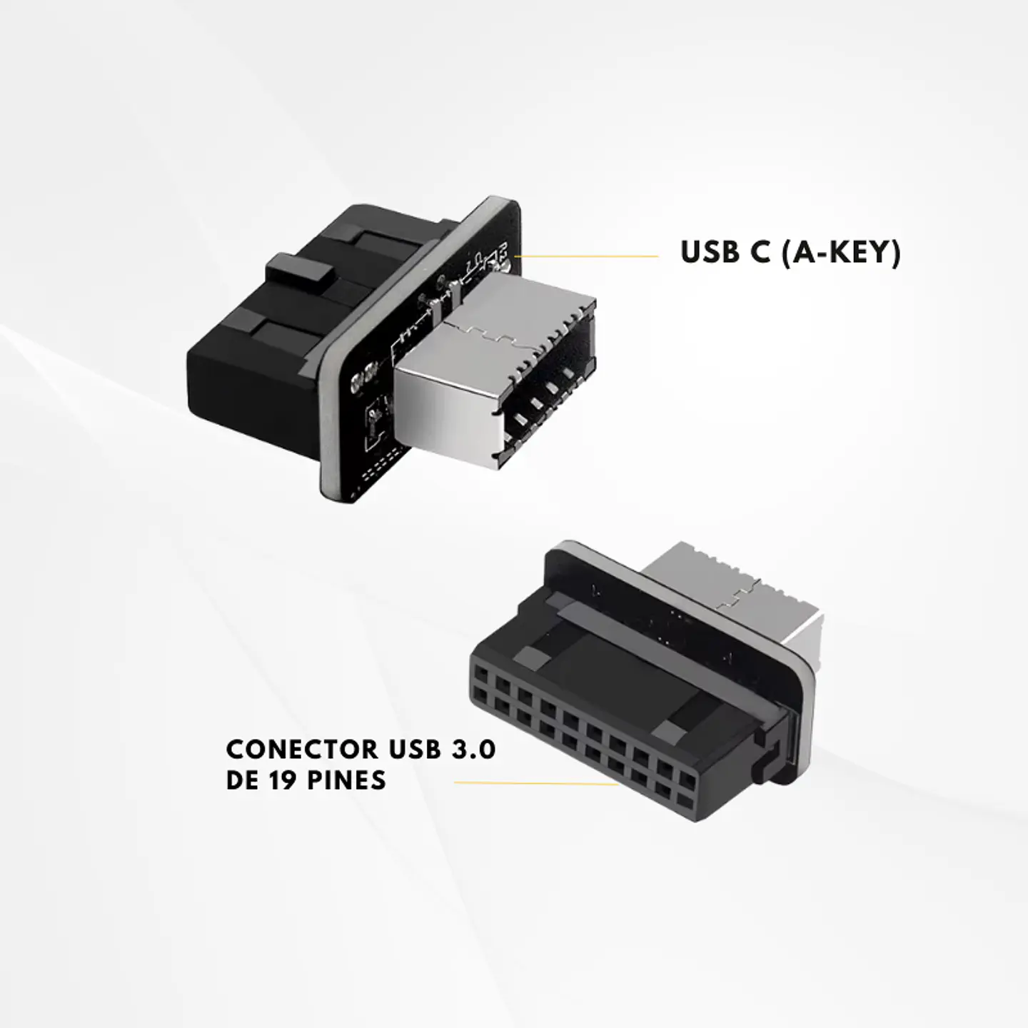 Adaptador Panel Frontal Usb Tipo C a Tipo E Para Placa Madre 2