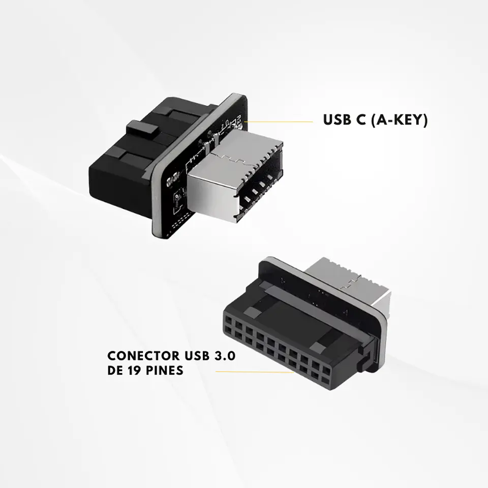 Adaptador Panel Frontal Usb Tipo C a Tipo E Para Placa Madre 2