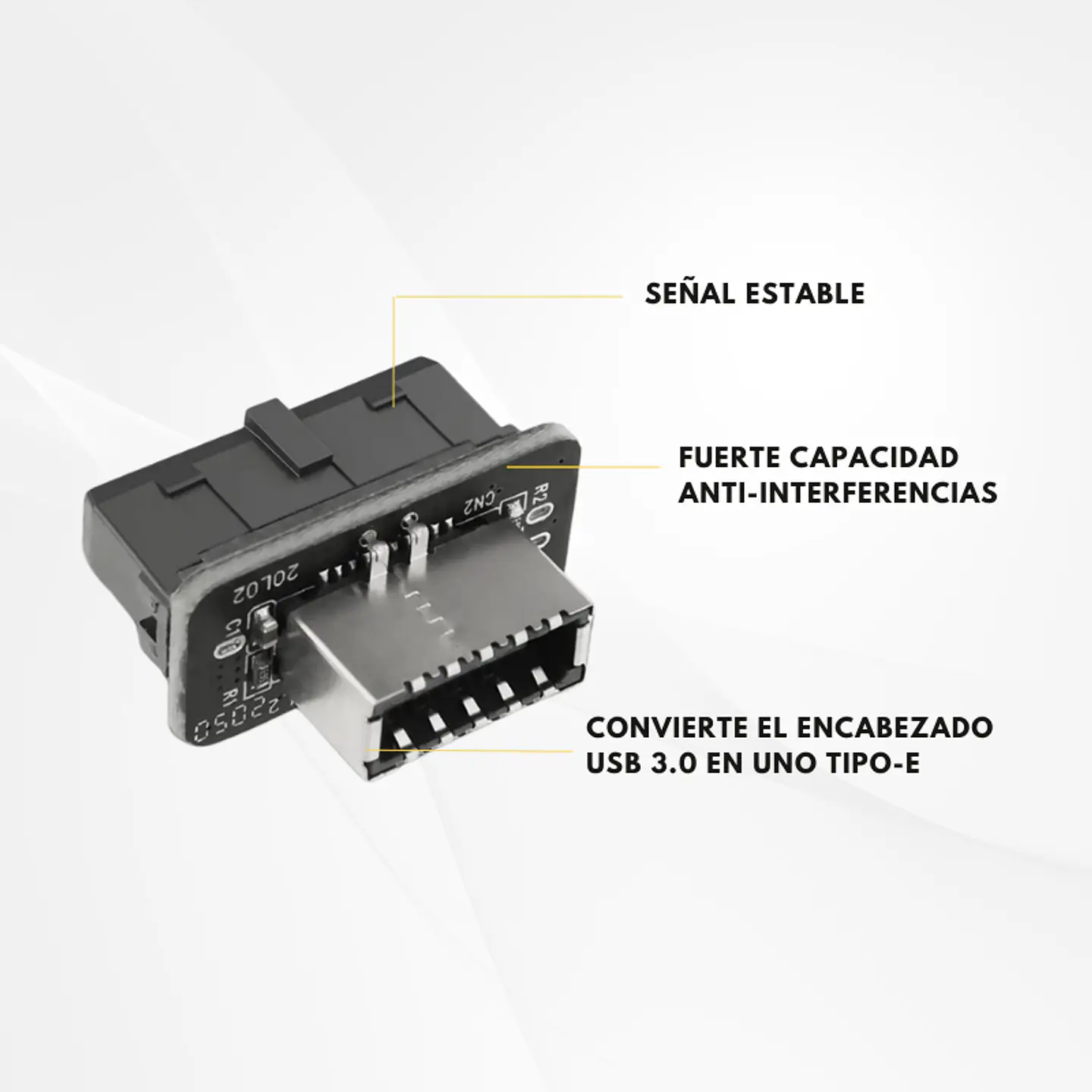Adaptador Panel Frontal Usb Tipo C a Tipo E Para Placa Madre 3