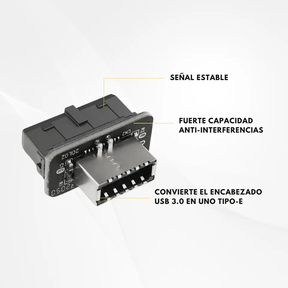 Adaptador Panel Frontal Usb Tipo C a Tipo E Para Placa Madre 3