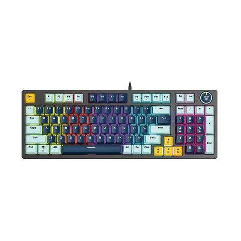 Teclado Gamer Mecanico Fantech Mk890V2 Atom96 Navy Switch Blue