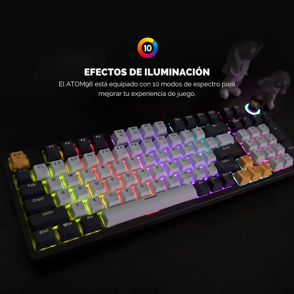 Teclado Gamer Mecanico Fantech Mk890V2 Atom96 Navy Switch Blue 2