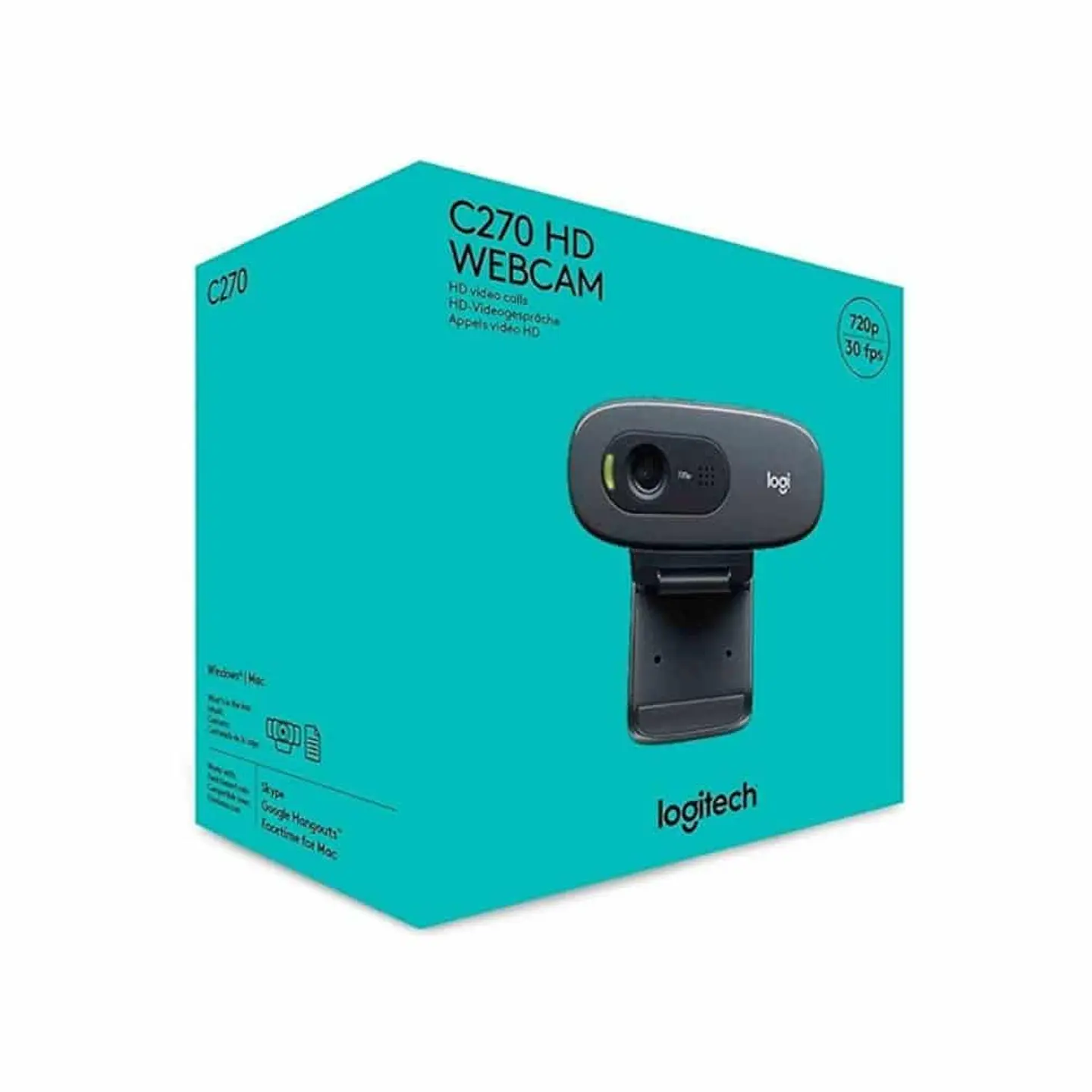Webcam Cámara Web Logitech HD C270 - 720p, 30fps USB 3