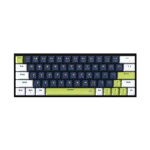 Teclado Gamer Mecánico Fantech Mk874V2 Atom63 Mori Blue Switch Red