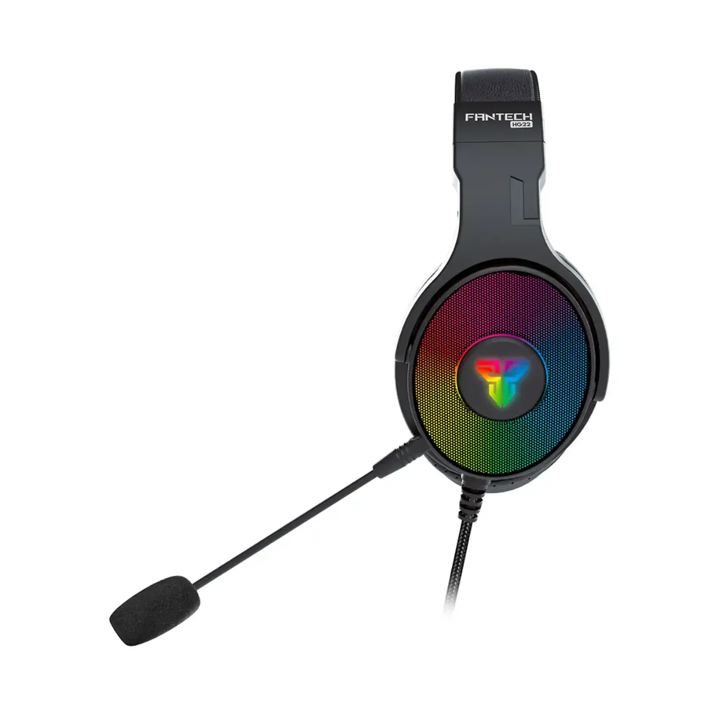 Audífonos Fantech HG22 Fusion Black, RGB Micrófono Desmontable 7.1 USB 1