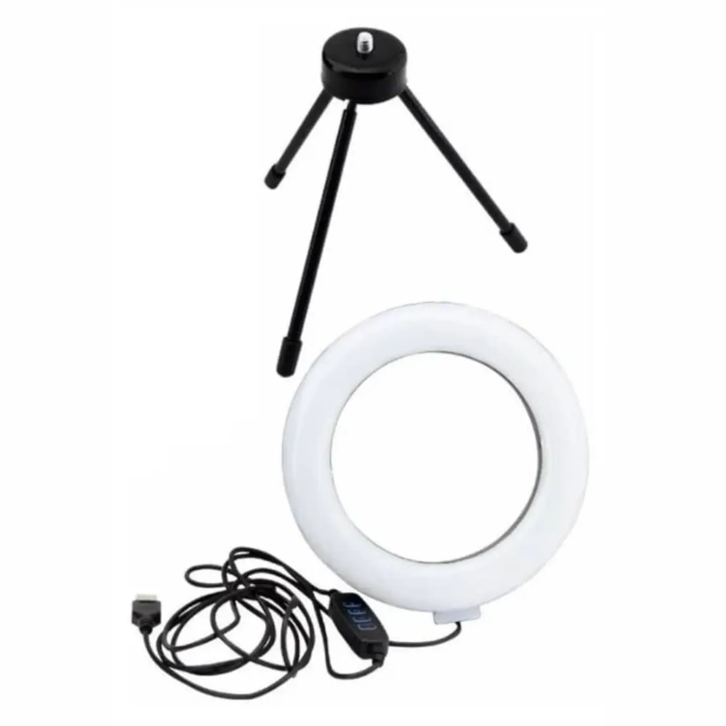 Aro de luz 16cm, 3 tonos regulable, incluye trípode de mesa 3