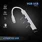 Adaptador Hub Extensor Tipo C a 4 Puertos Usb 3.0 y 2.0 5gbsp - Miniatura 2