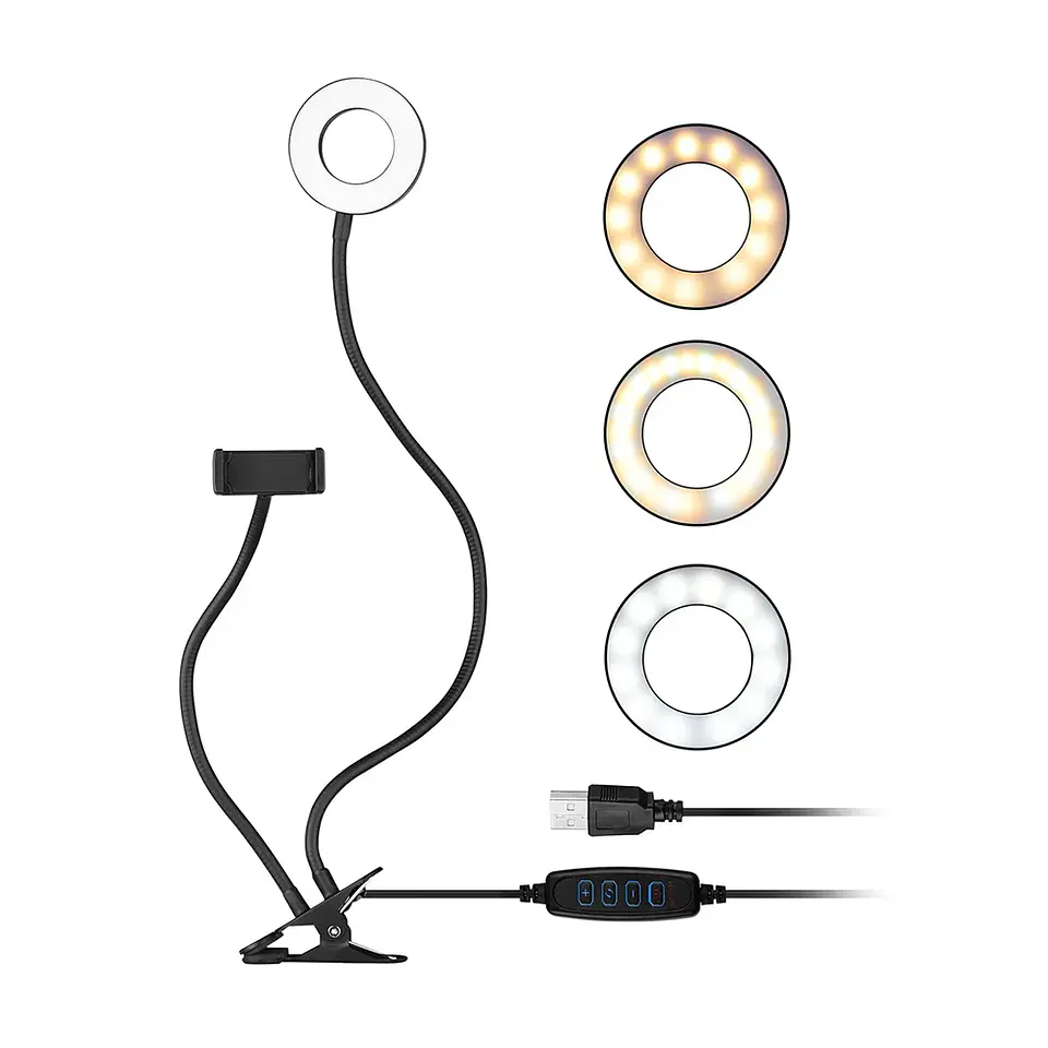 Kit 2 En 1 Aro Luz Fotografias Led Selfie Soporte Tik Tok 1