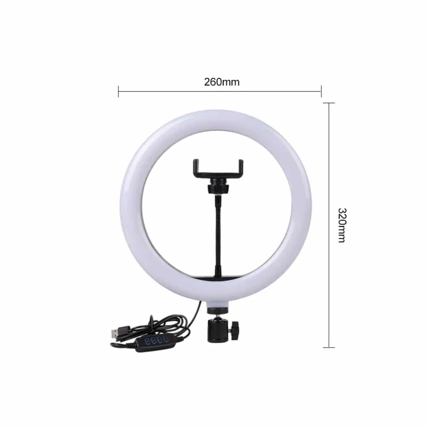 Kit 2 en 1: Aro Luz Led 26cm + trípode ligero 3110 4