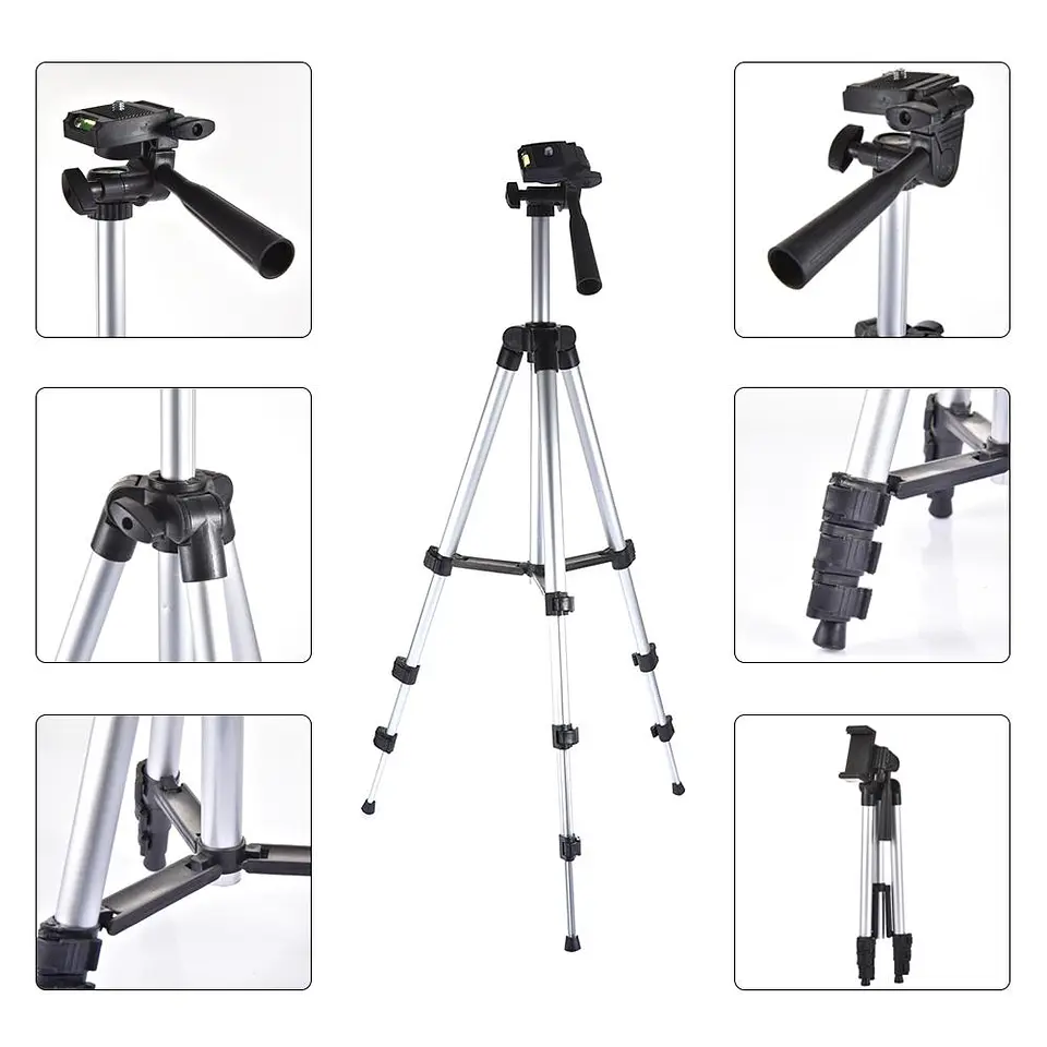 Kit 2 en 1: Aro Luz Led 26cm + trípode ligero 3110 5