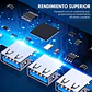 Adaptador Hub Extensor Tipo C a 4 Puertos Usb 3.0 y 2.0 5gbsp - Miniatura 3