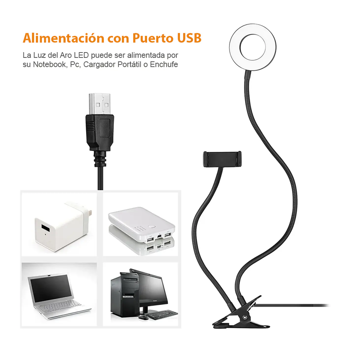 Kit 2 En 1 Aro Luz Fotografias Led Selfie Soporte Tik Tok 2