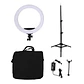 Aro Luz Led profesional 45cm diámetro + trípode regulable hasta 2mts - Miniatura 1