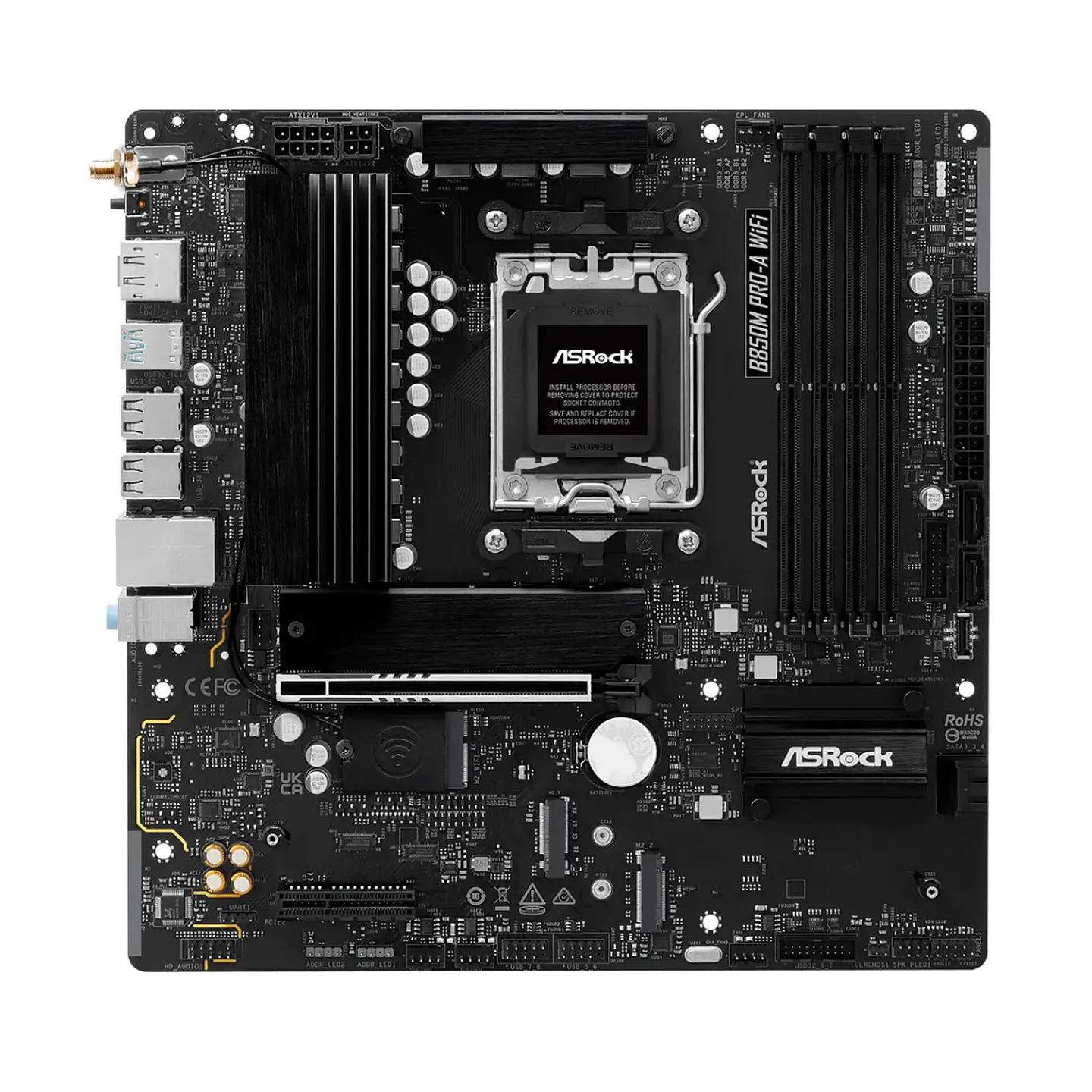 Placa Madre ASRock B850M Pro-A WiFi DDR5 AM5 M.2 Micro ATX  2
