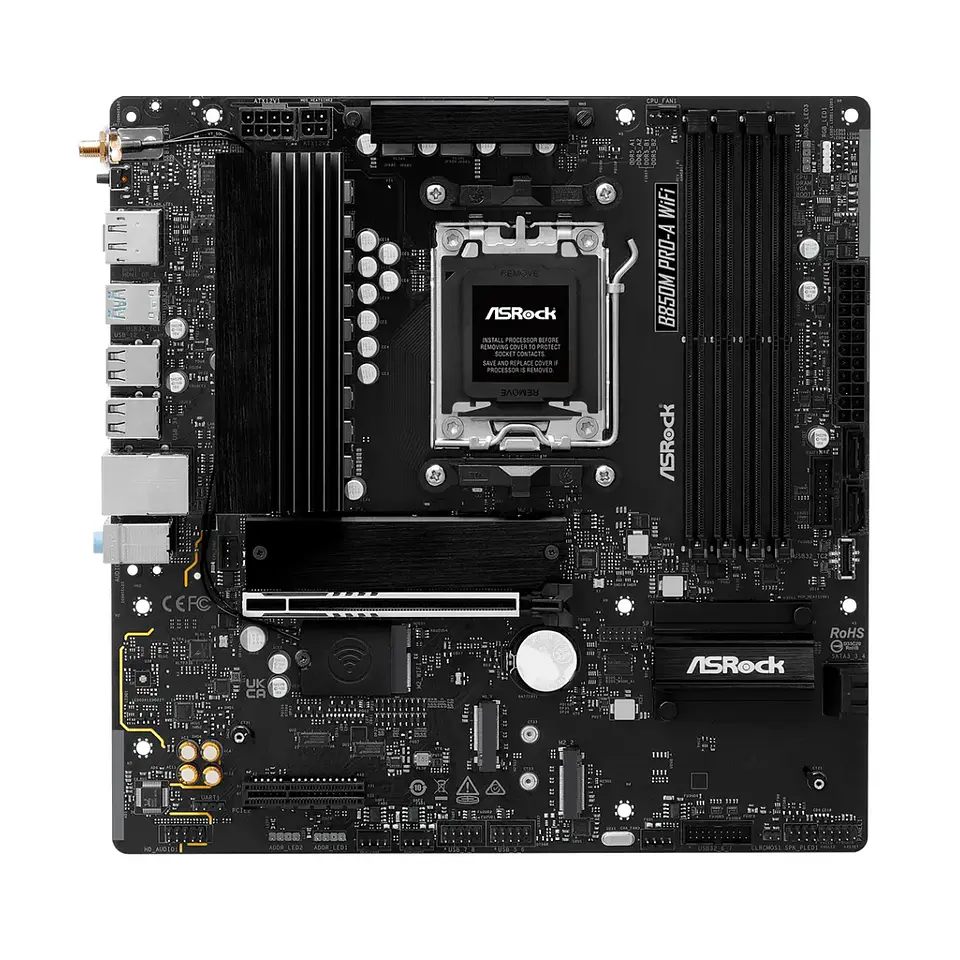 Placa Madre ASRock B850M Pro-A WiFi DDR5 AM5 M.2 Micro ATX  2