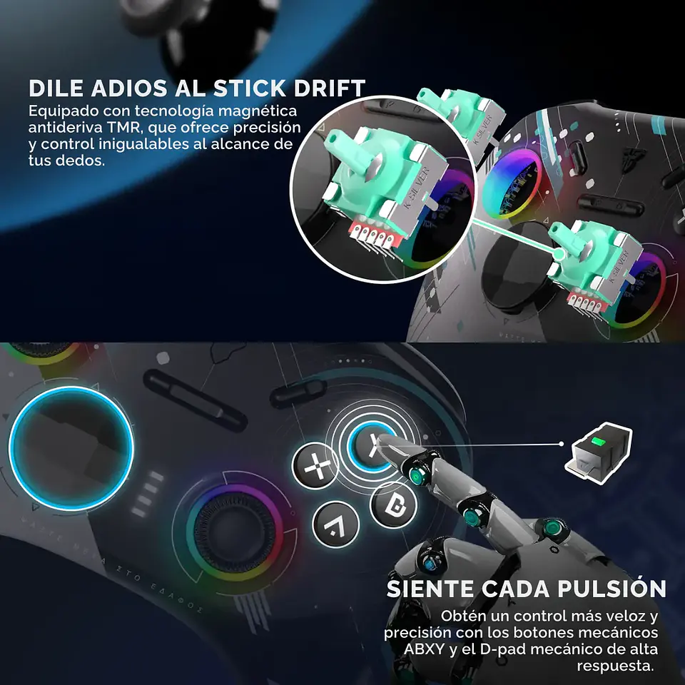 Control Joystick Fantech WGP15V2S EOS PRO II S GEMINUS Inalámbrico 4