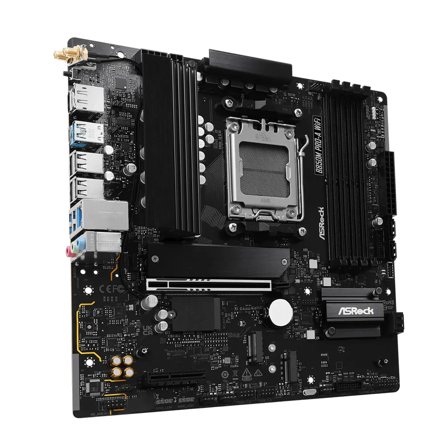 Placa Madre ASRock B850M Pro-A WiFi DDR5 AM5 M.2 Micro ATX  3