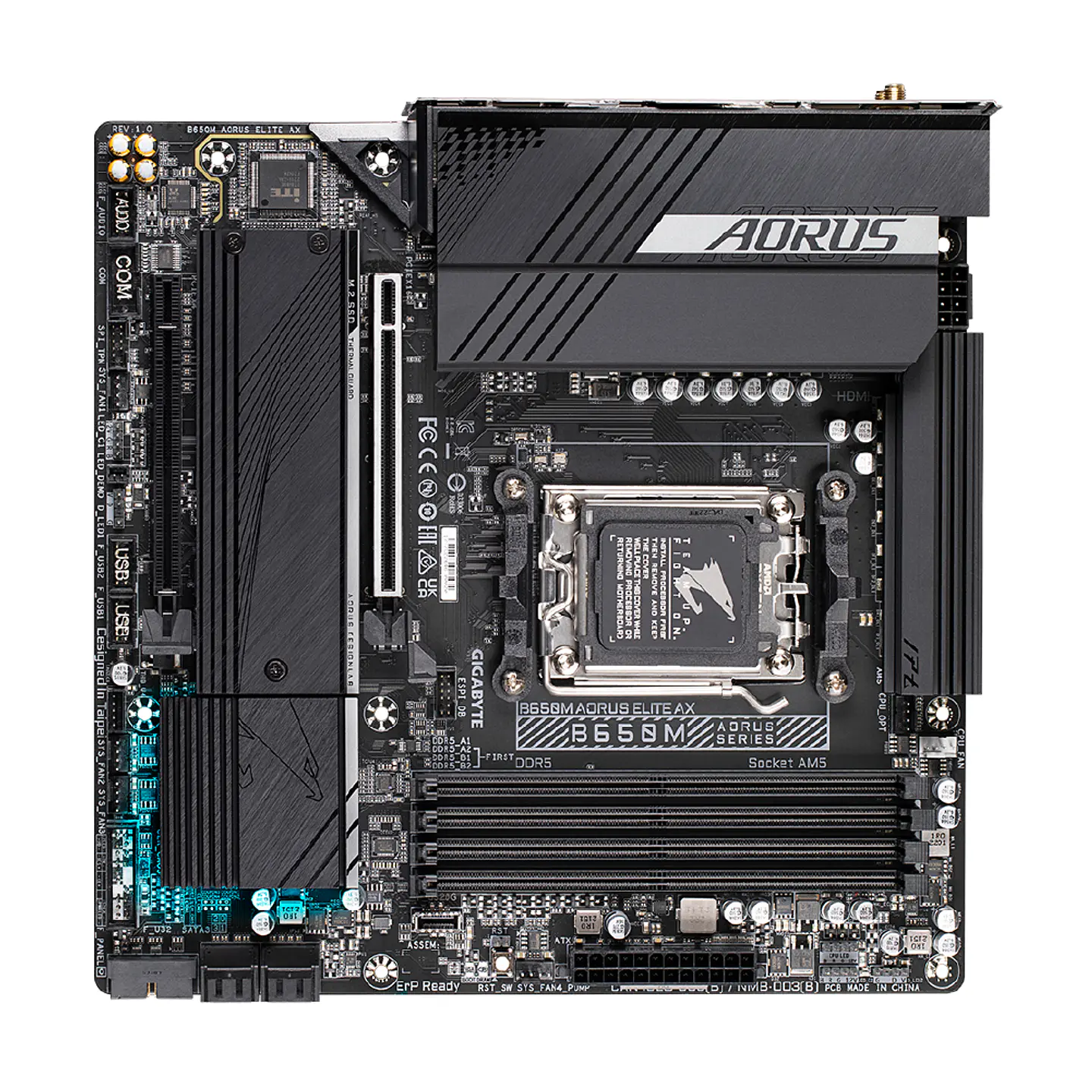 Placa Madre Aorus B650M Elite AX, AM5, DDR5, mATX Dual Chanel 4