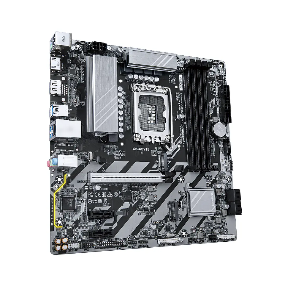Placa Madre Gigabyte B860M D3HP, Intel LGA 1851 DDR5, mATX 3