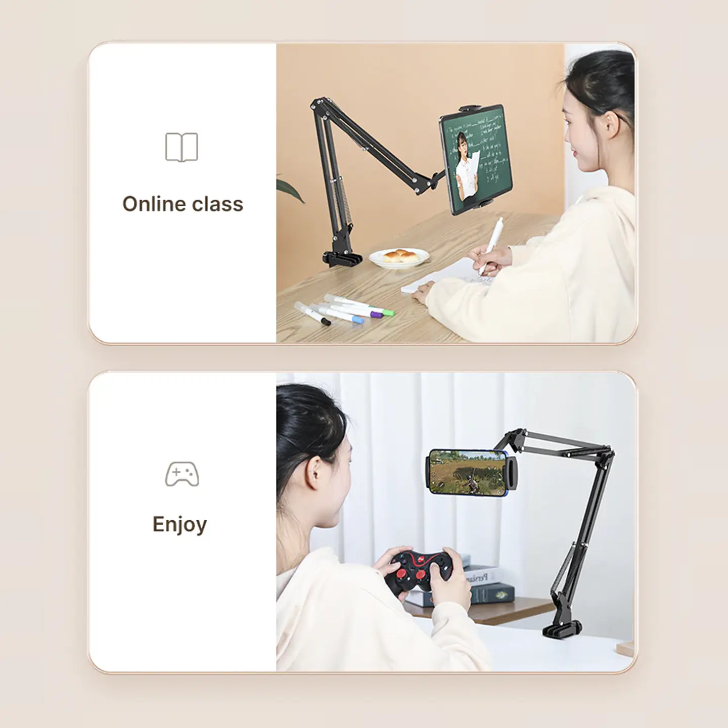 Soporte De Teléfono, Tablet Brazo Flexible Universal Escritorio - Especial Telet 7