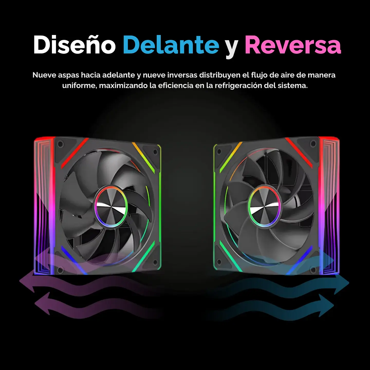 Ventilador Gabinete Kronos Prism 8Pro ARGB 120mm SATA BK (Madre) 4