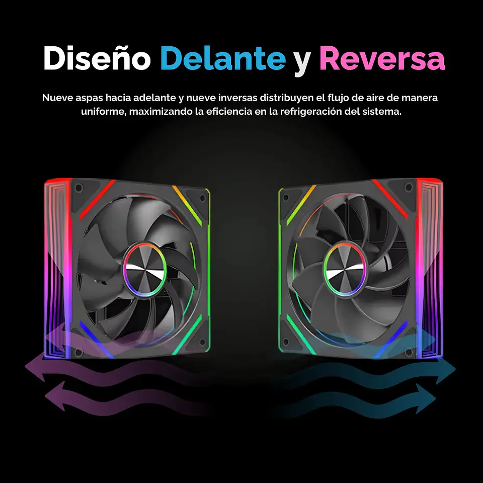 Ventilador Gabinete Kronos Prism 8Pro ARGB 120mm SATA BK (Madre) 4