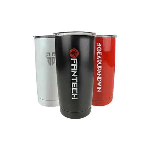 Vaso Tumbler Metálico Fantech Acero Inóxidable Tapa Push-pull