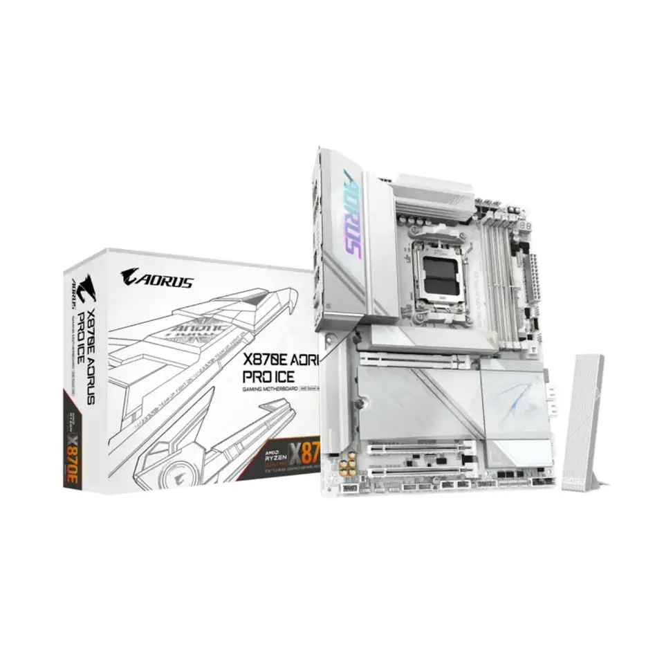 Placa Madre Aorus X870E PRO ICE, AM5 DDR5 M.2 PciE-5 ATX 1