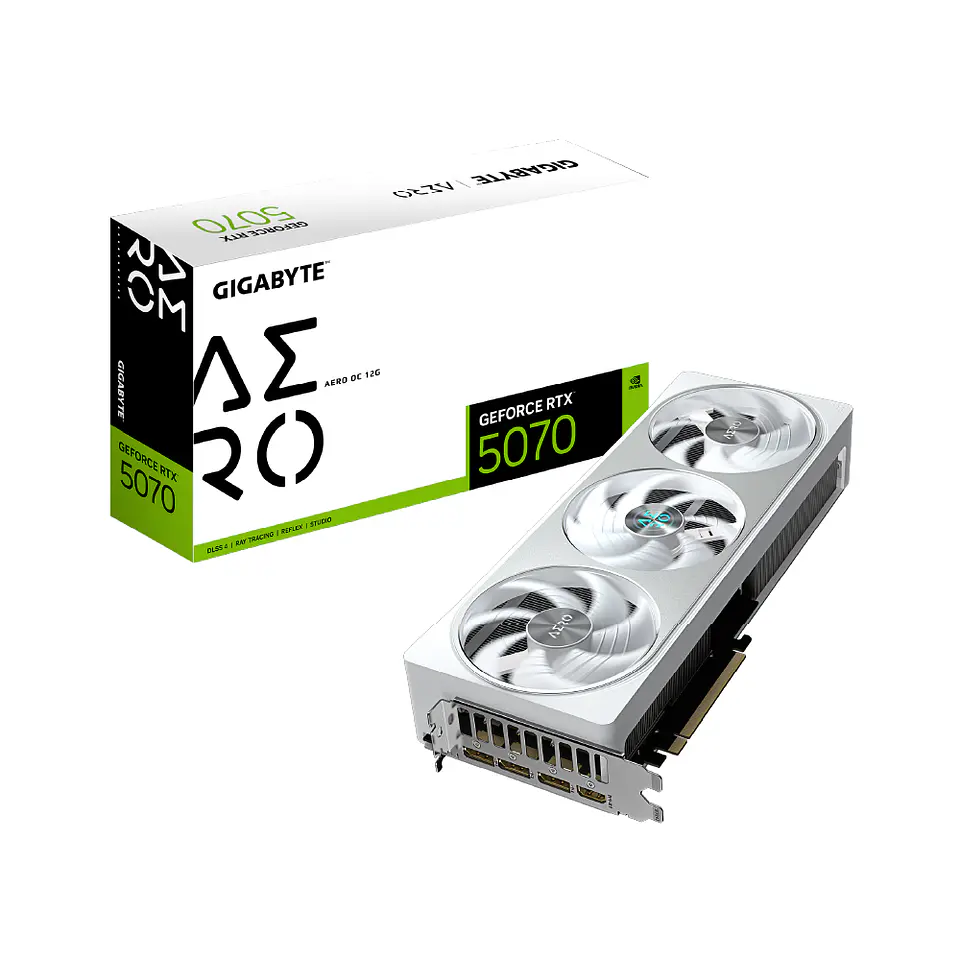 Tarjeta de Video Gigabyte RTX 5070 AERO OC 12G GDDR7 PciE-5 1