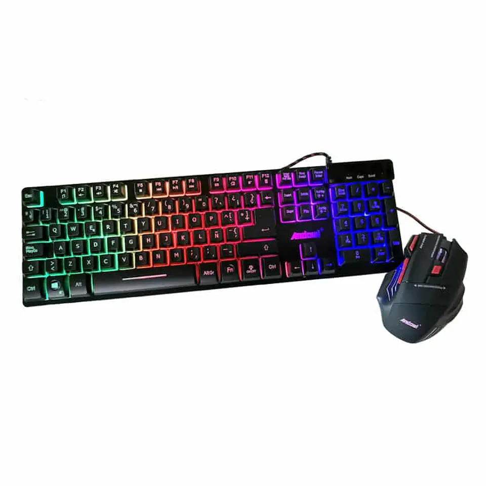 Pack gamer teclado y mouse RGB - Andowl Q-803 1