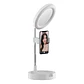 Aro de luz led 16cm con espejo make up y soporte de celular - blanco - Miniatura 1