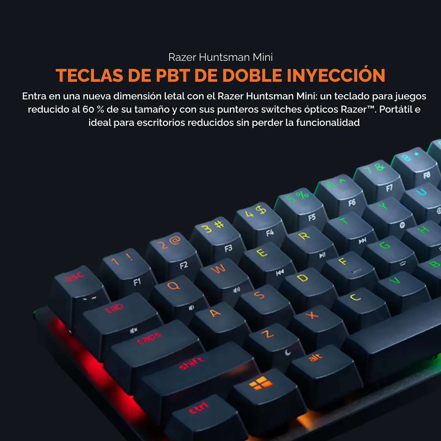 Teclado Mecánico Razer Huntsman Mini 60% Switch Óptico RGB USB 2