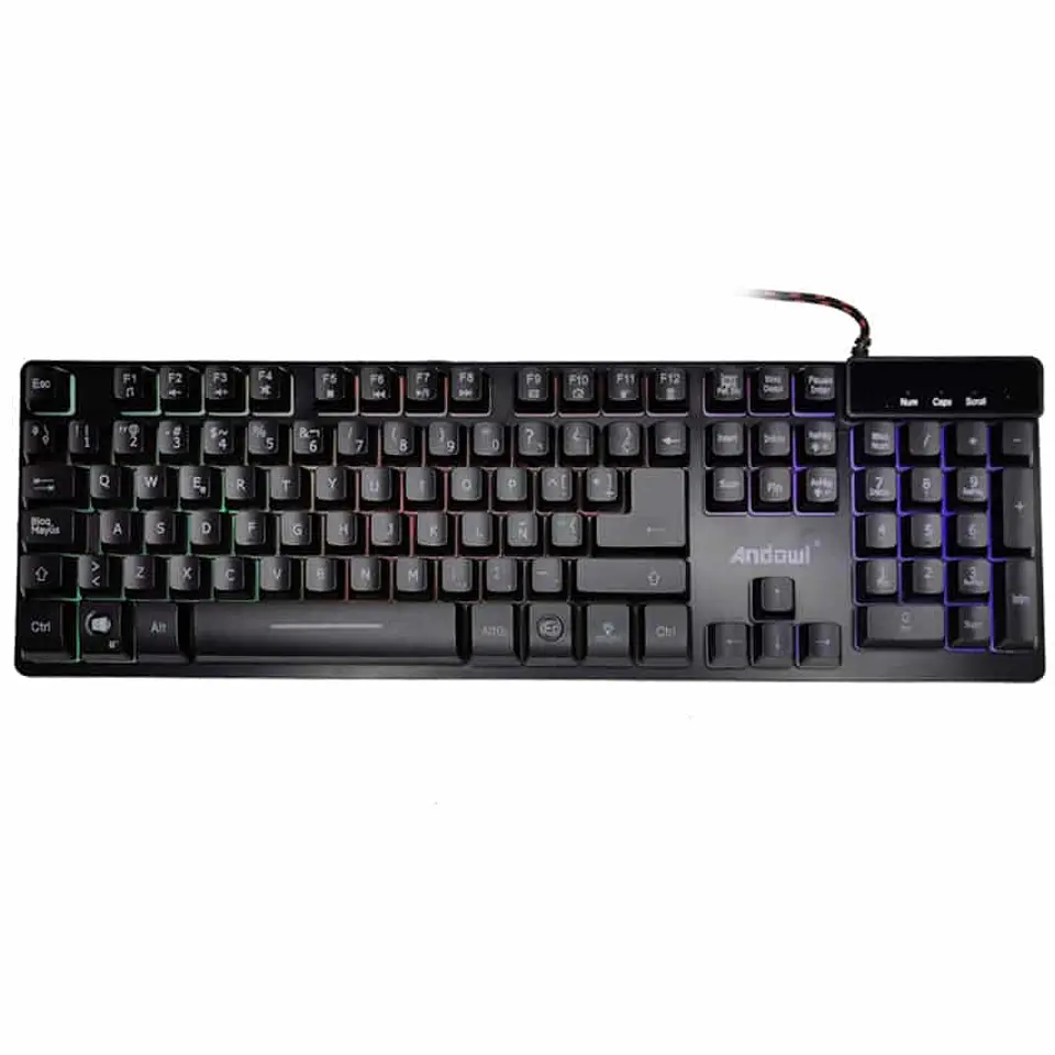 Pack gamer teclado y mouse RGB - Andowl Q-803 3