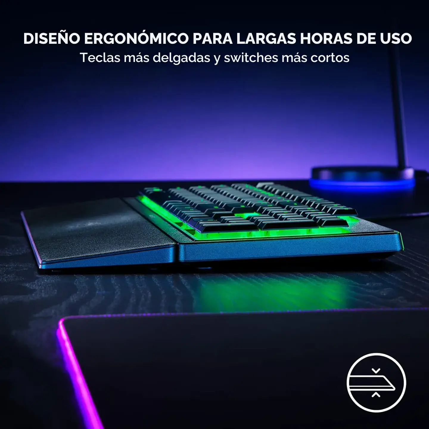Teclado Gamer Razer Ornata V3 X Silencioso Ergonómico 100%  Español 2