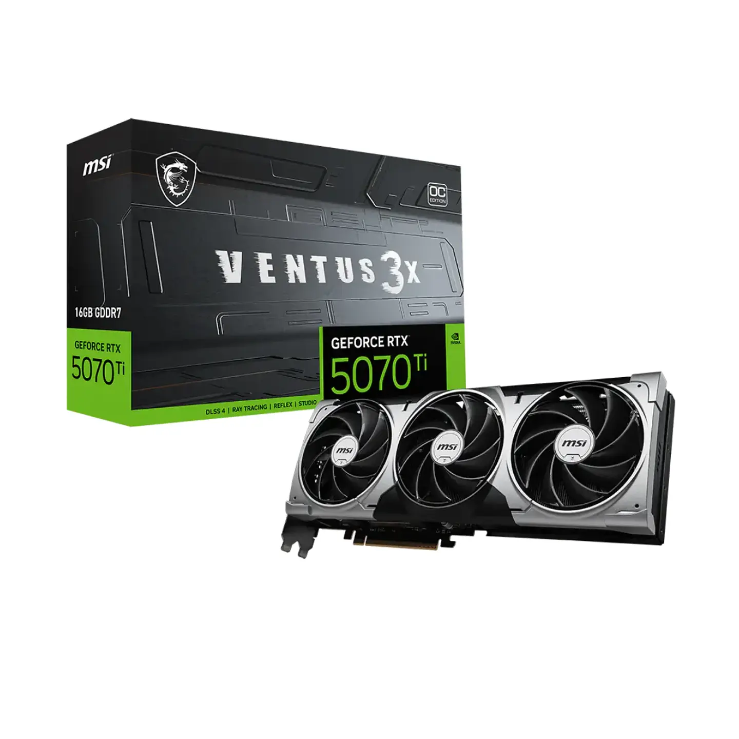 Tarjeta de Video MSI RTX 5070 Ti 16G VENTUS 3X OC GDDR7 PciE-5 1