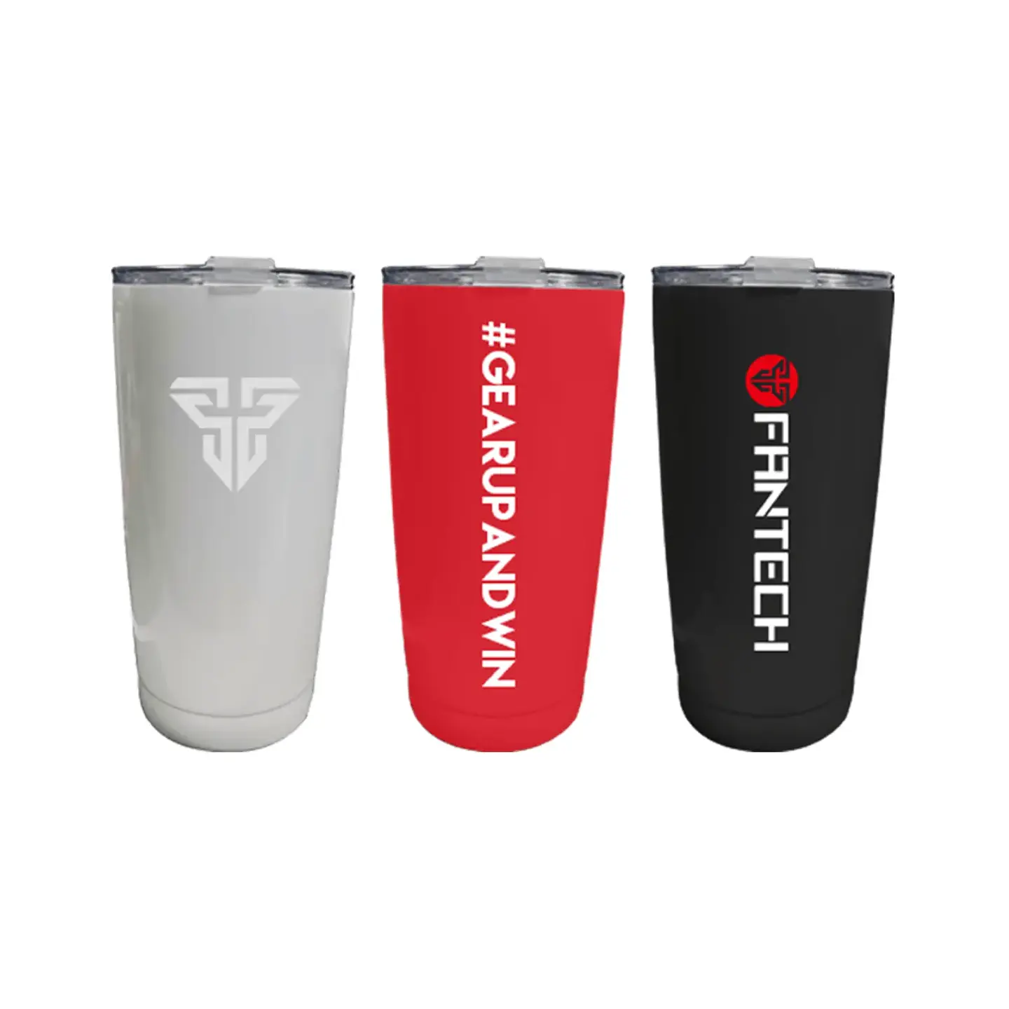 Vaso Tumbler Metálico Fantech Acero Inóxidable Tapa Push-pull 2